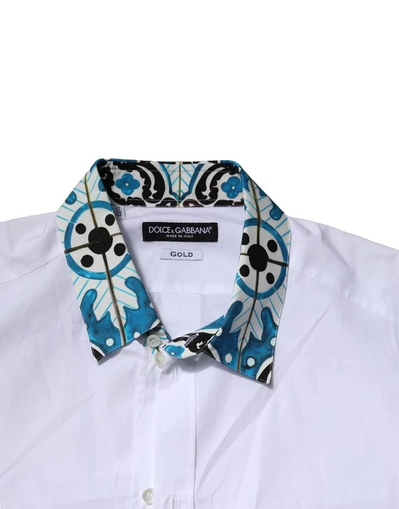 Dolce & Gabbana Majolica Detailing gold Dress Men's Shirt (Pre-Owned) 4