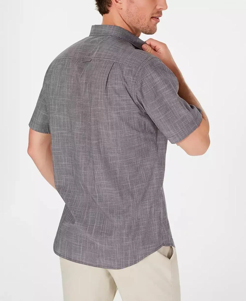 Club Room Men's Texture Check Stretch Cotton Shirt, Created for Macy's 4