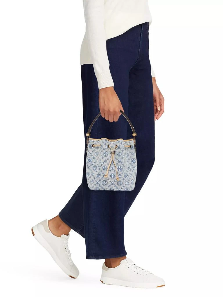 Tory Burch T Monogram Denim Bucket 3