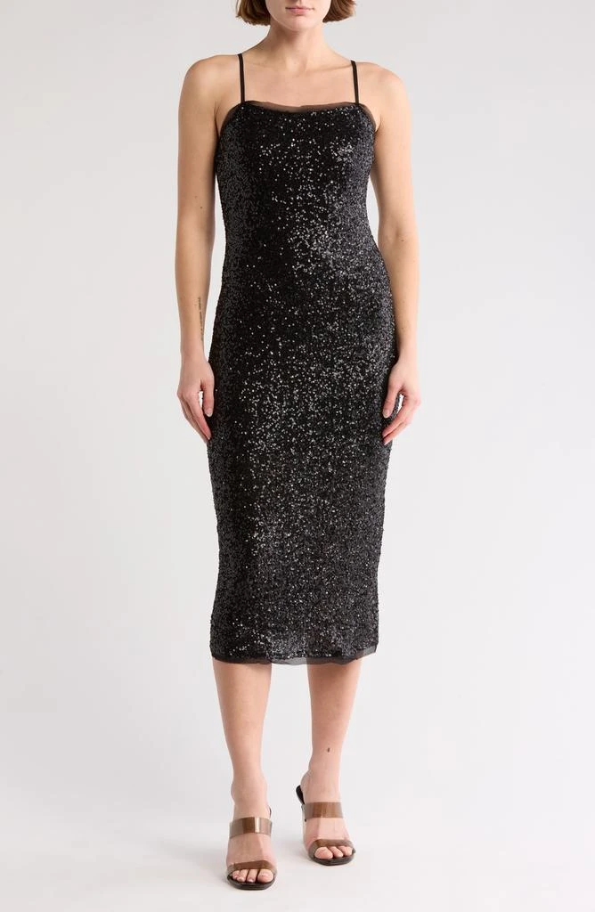 Know One Cares Sequin Bodycon Midi Dress 1