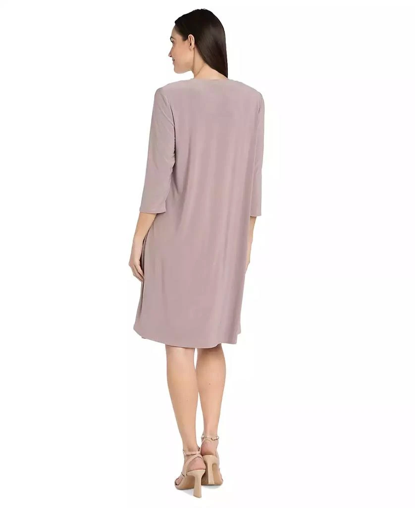 R & M Richards Women's Open-Front Jacket and Necklace Dress Set 3