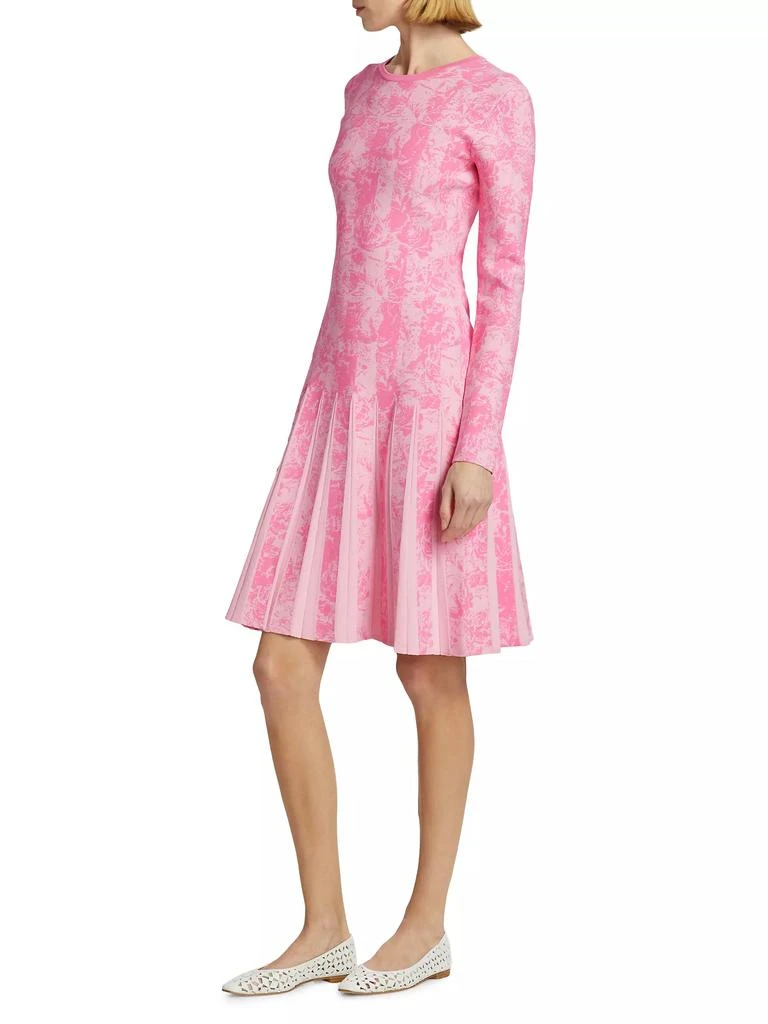 LELA ROSE Knitted Jacquard Knee-Length Dress 3