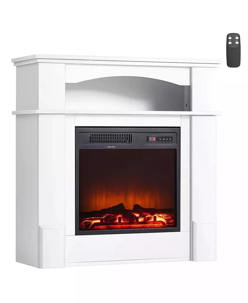 SUGIFT 33" Freestanding Electric Fireplace Stove Heater with Mantel 1500W 7