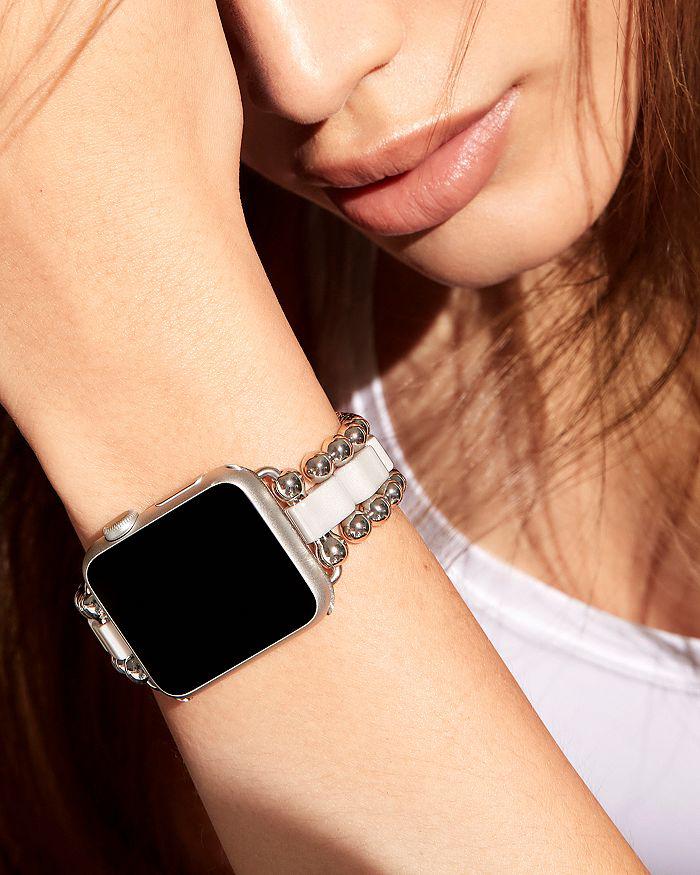 LAGOS White Ceramic Smart Caviar Apple™ Watch Band, 38mm-42mm