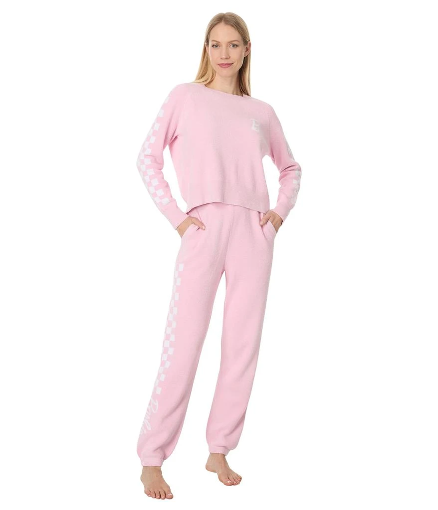 Barefoot Dreams CozyChic Ultra Lite® Checkered Barbie Joggers 4