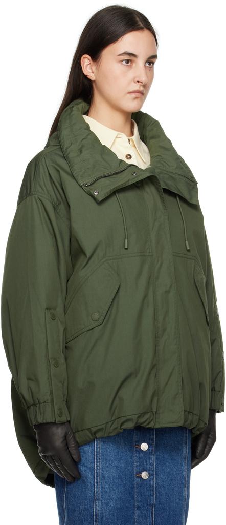 Weekend Max Mara Khaki Ozieri Reversible Down Jacket - Coats