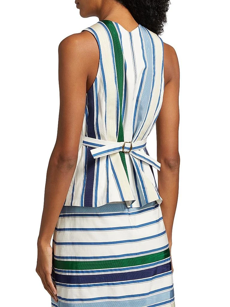 Rosie Assoulin King Giorgio Striped Cotton-Blend Vest 5