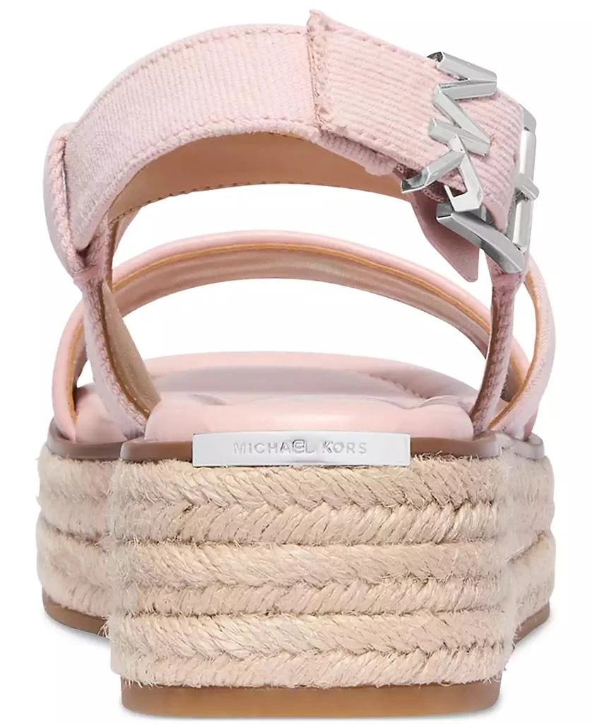 Michael Kors Lynn Leather Buckled Espadrille Sandals 3