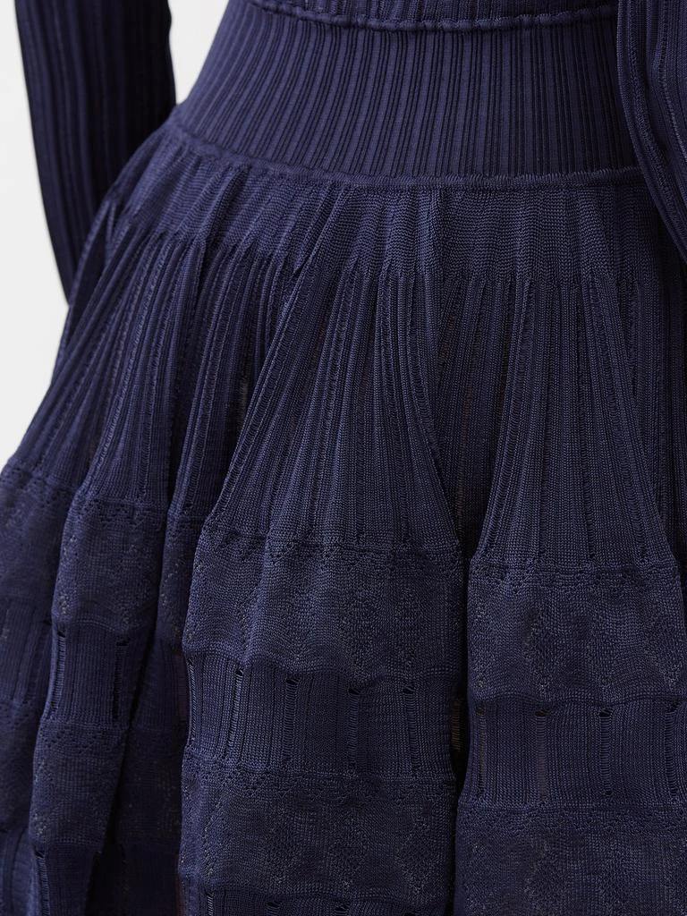 Alaïa Scoop-neck ribbed-knit crinoline mini dress 2