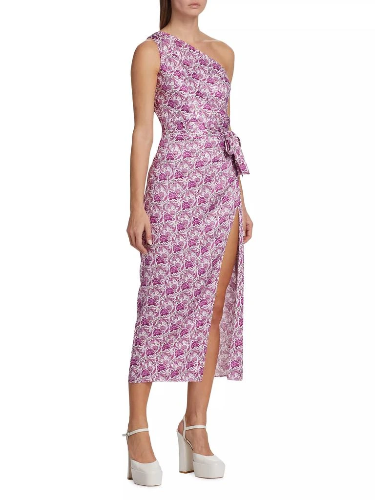 Cami NYC Nanu Paisley One-Shoulder Midi-Dress 4