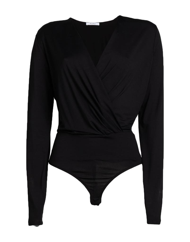 インナー・ルームウェアその他 Max Mara APOGEO1234 - Viscose turtleneck jersey bodysuit Max Mara Black Viscose Turtleneck Bodysuit – LOZURI®