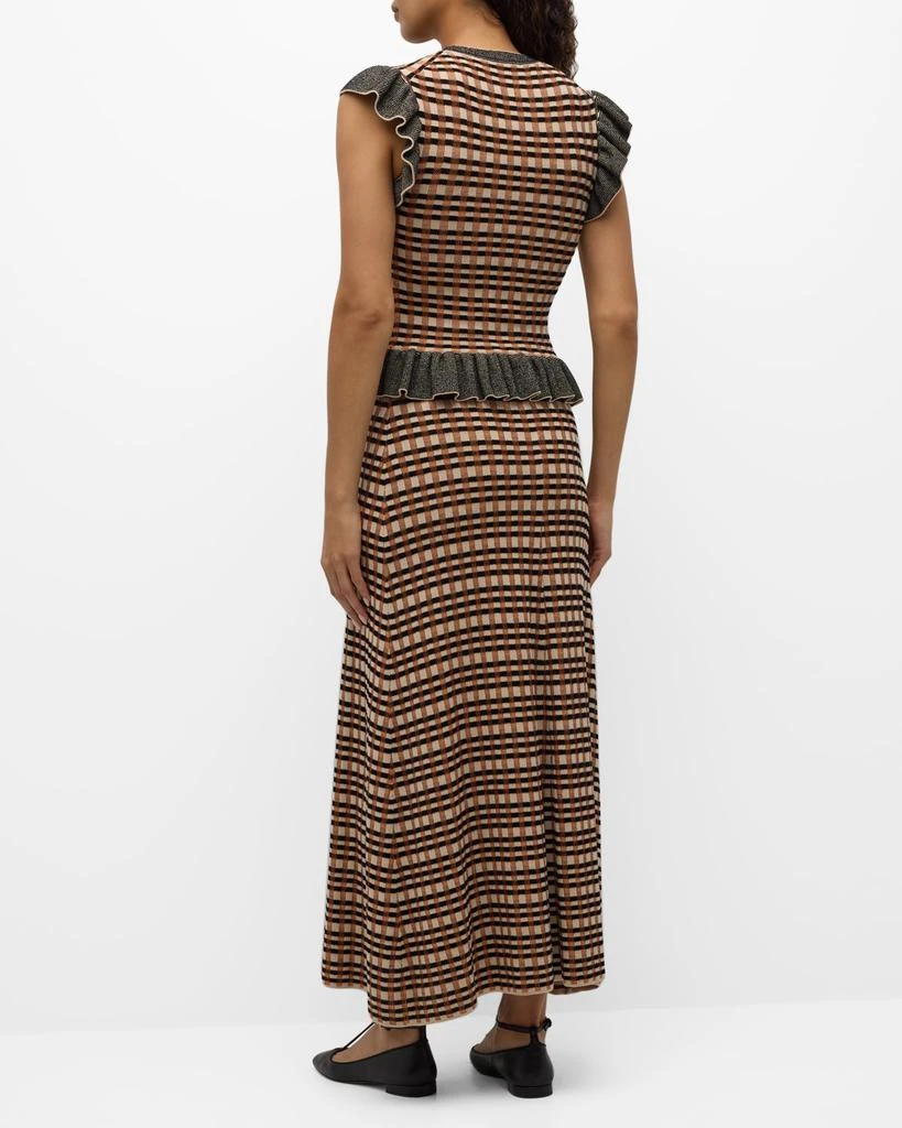 Ulla Johnson Amal Check Knit Maxi Skirt 4
