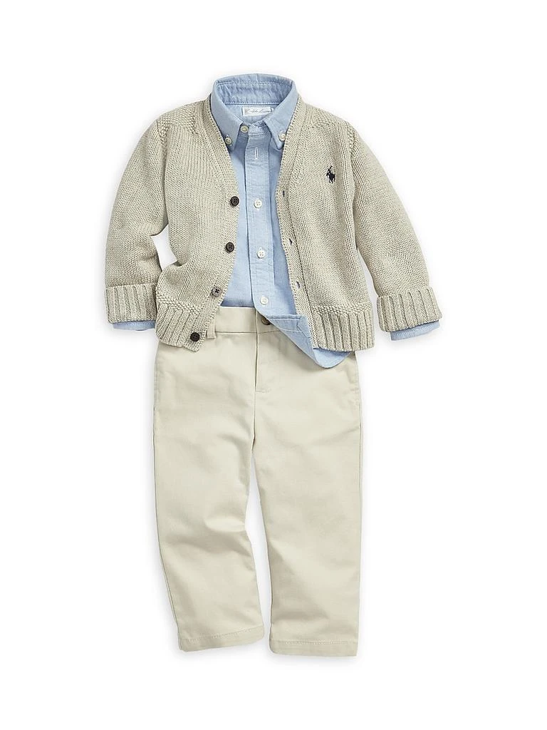 Ralph Lauren Baby Boy's Combed Cotton Button-Front Cardigan 2