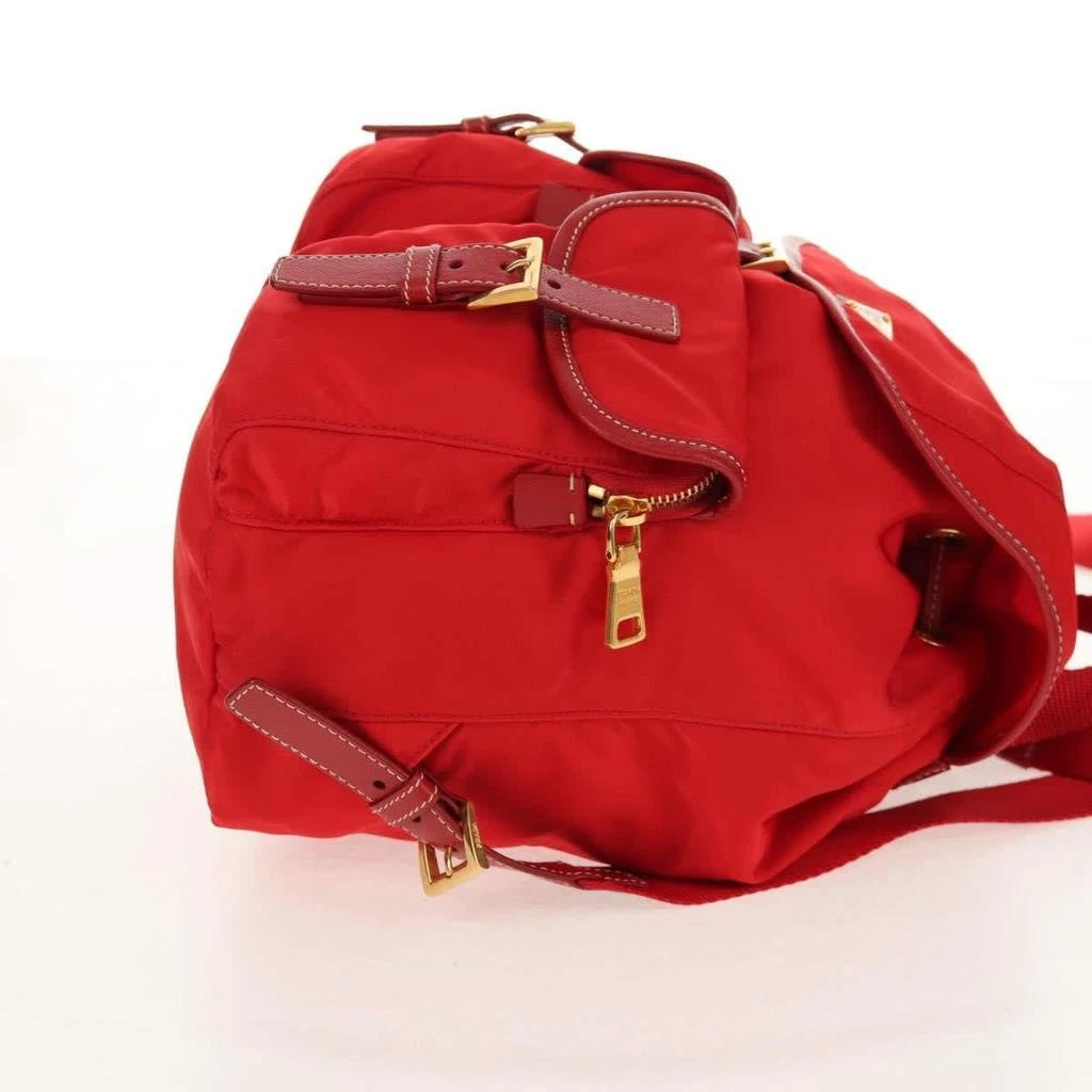 Prada Vela Double Front Pocket Backpack Tessuto With Saffiano Leather Nylon Backpack Bag (Pre-Owned) 4