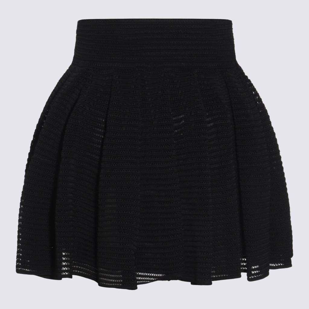 Alaia Black Viscose Mini Skirt