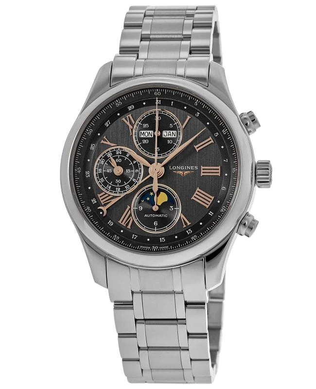 Longines Longines Master Collection Moonphase Automatic Chronograph Grey Dial Steel Men's Watch L2.673.4.61.6 1