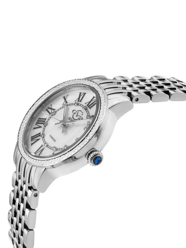 GV2 Astor III 34MM Stainless Steel & 0.06 TCW Diamond Bracelet Watch 3
