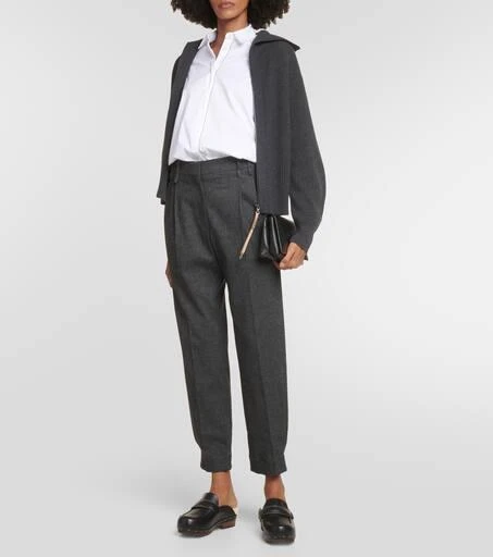 Brunello Cucinelli Mid-rise wool-blend pants 2