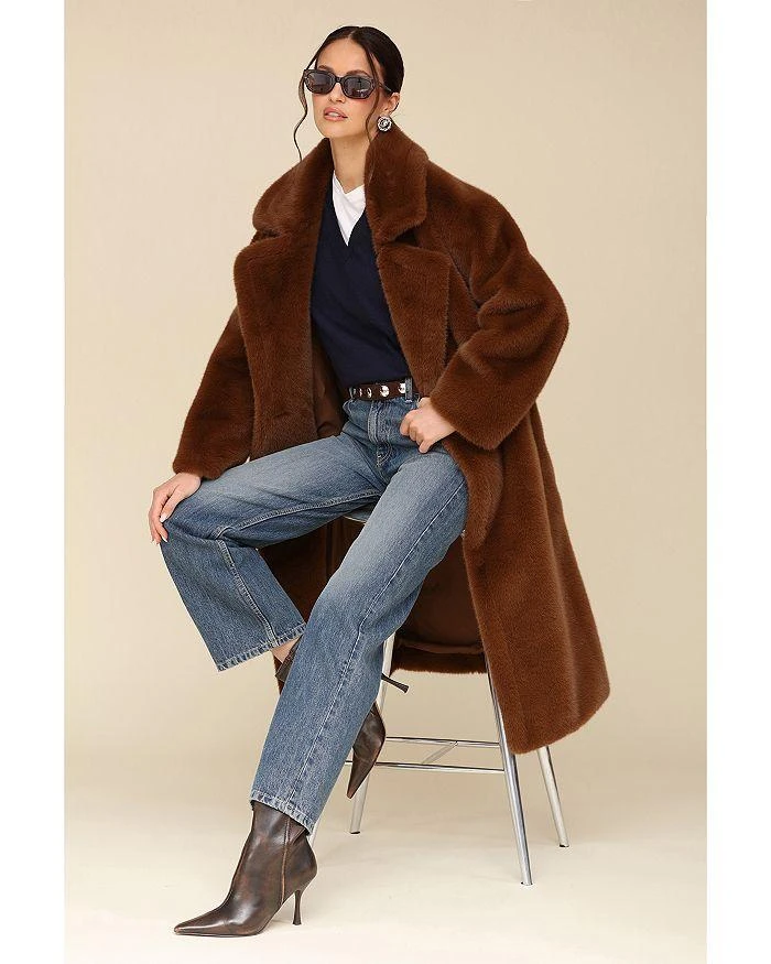 Avec Les Filles Oversized Luxe Faux Fur Walker Coat 2