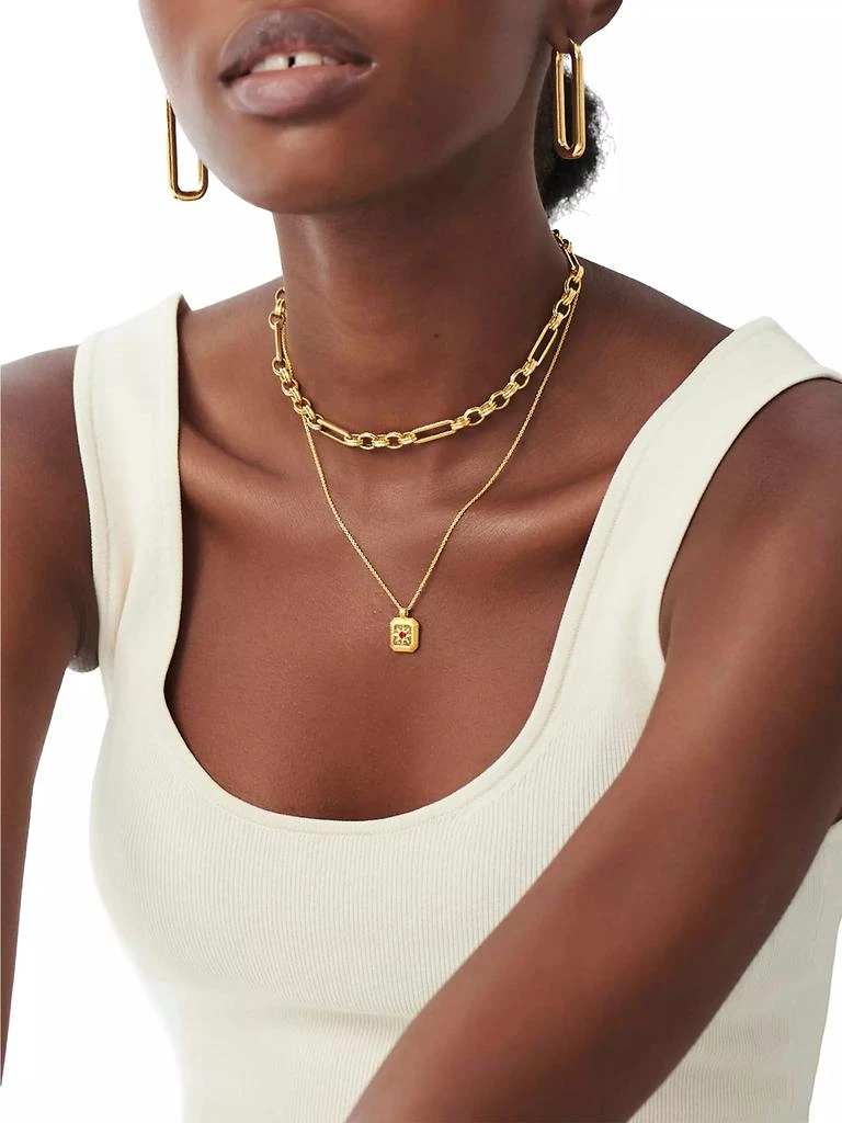 Missoma 18K-Yellow-Gold Vermeil & Birthstone Pendant Necklace 2