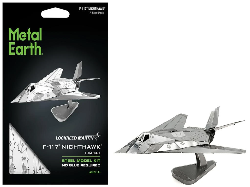 Metal Earth Lockheed Martin F-117 Nighthawk US Air Force Stealth Aircraft Steel Model Kit Moderate Difficulty