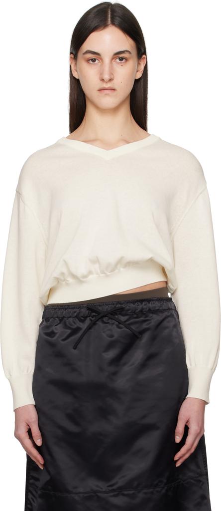 Nothing Written Off-White Pipley V-Neck Sweater