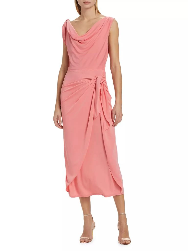 Cinq à Sept Odin Jersey Draped Midi-Dress 3