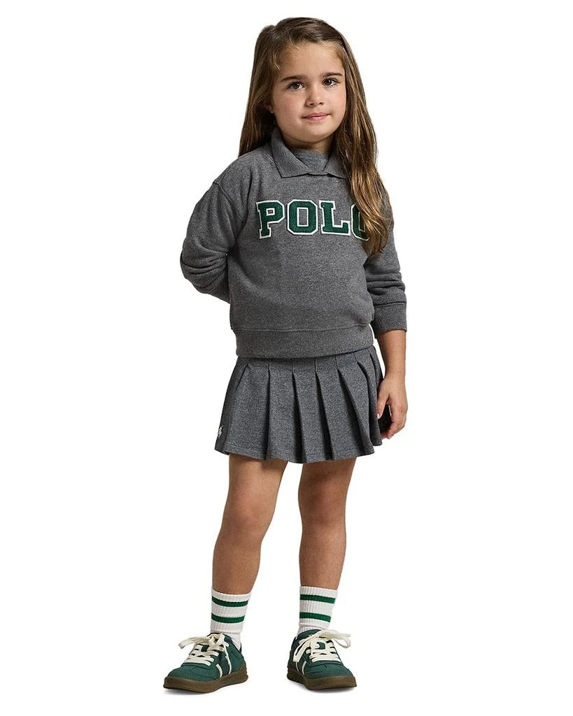 Ralph Lauren Girls' Logo Fleece Polo Sweatshirt - Big Kid, Little Kid 5