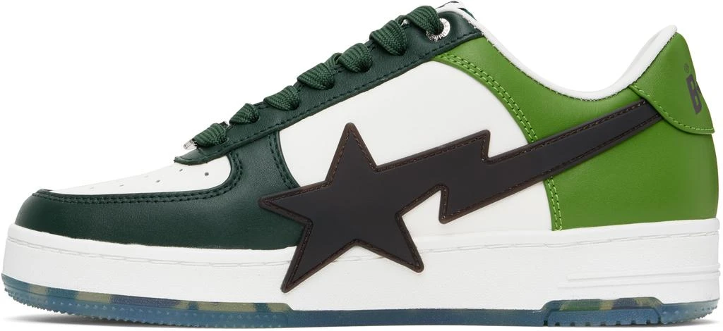Bape White & Green BAPE STA OS Sneakers 3