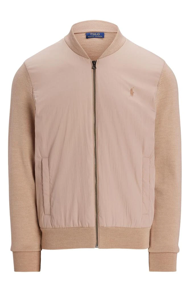 Wool Blend Zip-Up Jacket