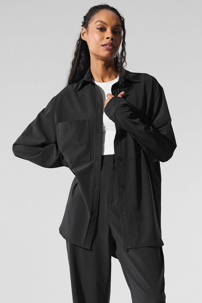 Alo Dreamscape Button Down Long Sleeve - Black
