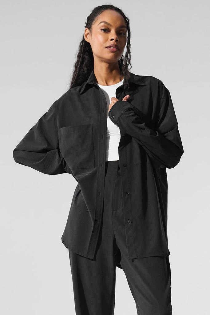 Alo Dreamscape Button Down Long Sleeve - Black 2