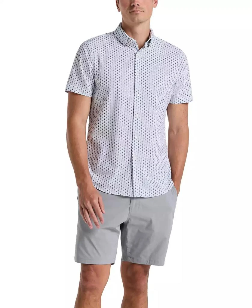 Perry Ellis Men
s Slim Fit Short Sleeve Geo Print Button-Down Shirt 4