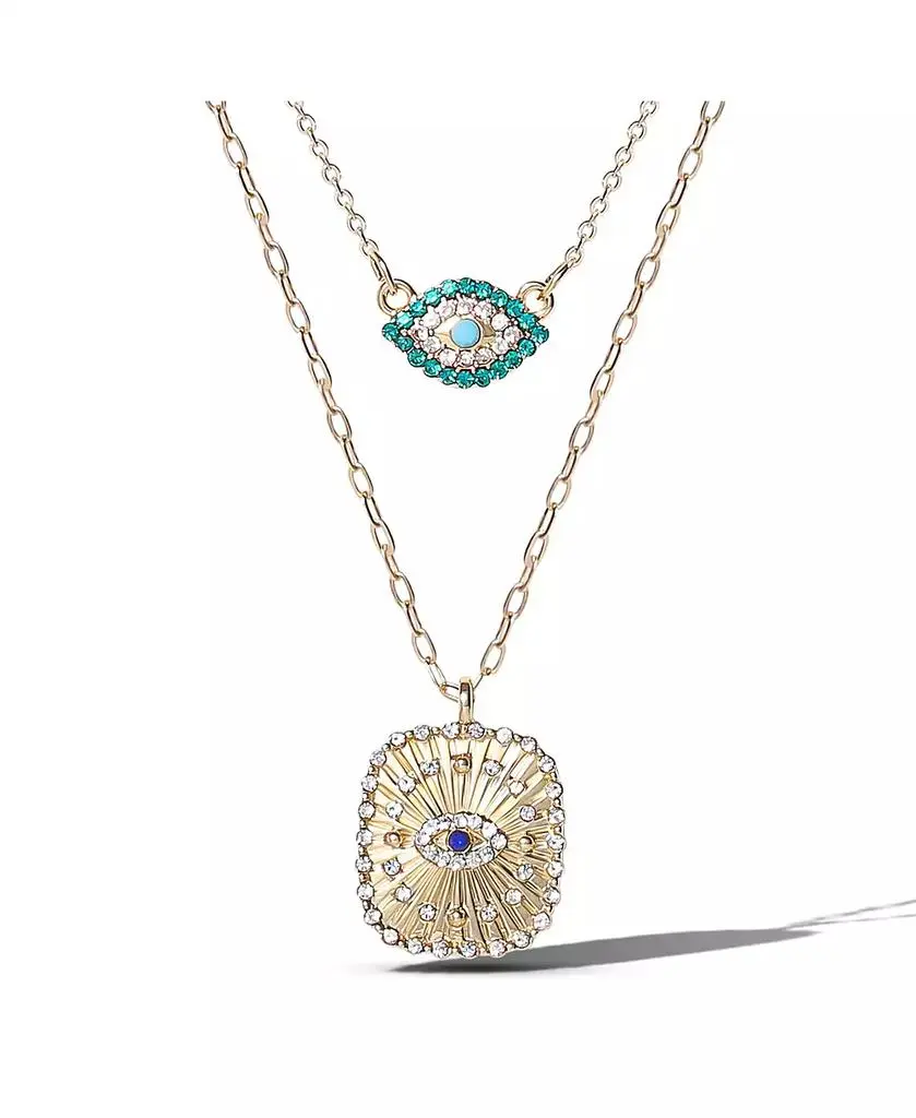 Jessica Simpson -Tone Layered Evil Eye Pendant Necklace Set
