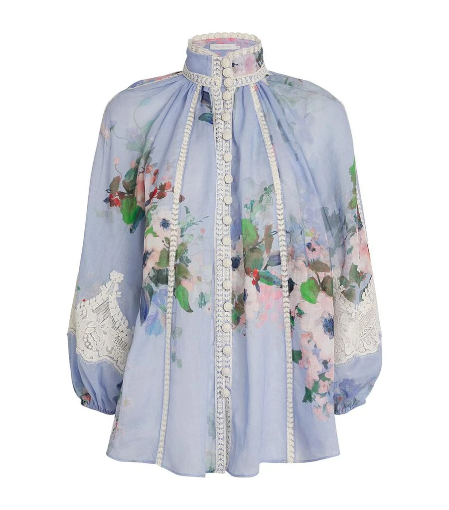 Zimmermann Ramie Lace Trims Everly Blouse 1