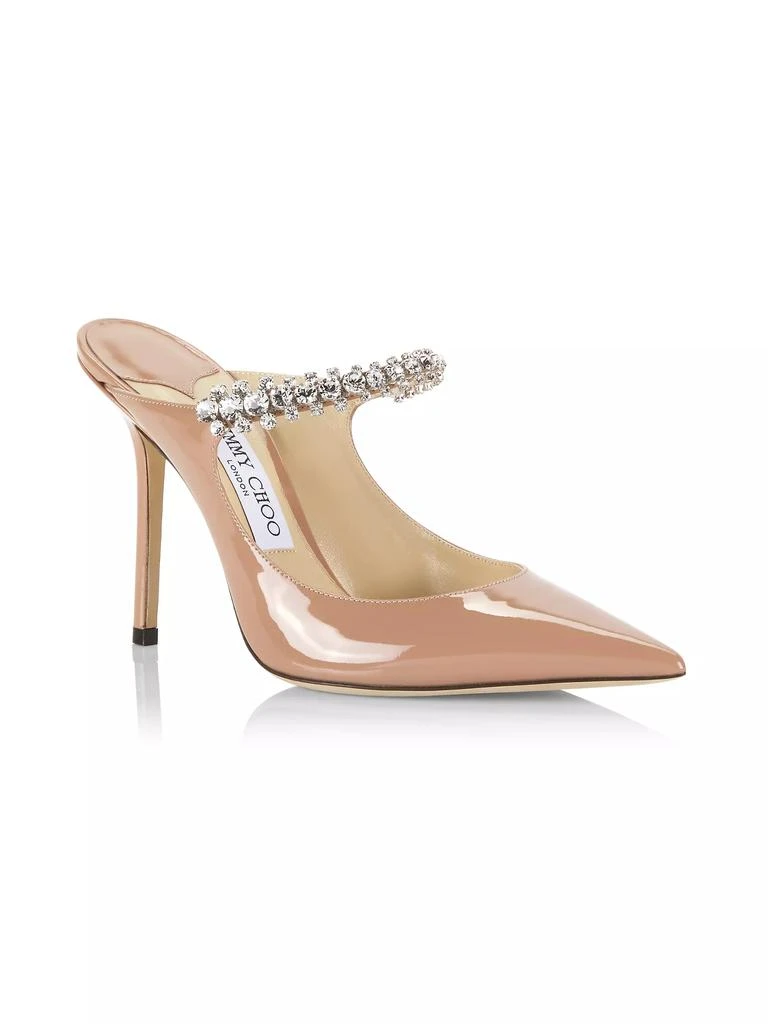 Jimmy Choo Bing 100MM Embellished Patent Leather Mules 2