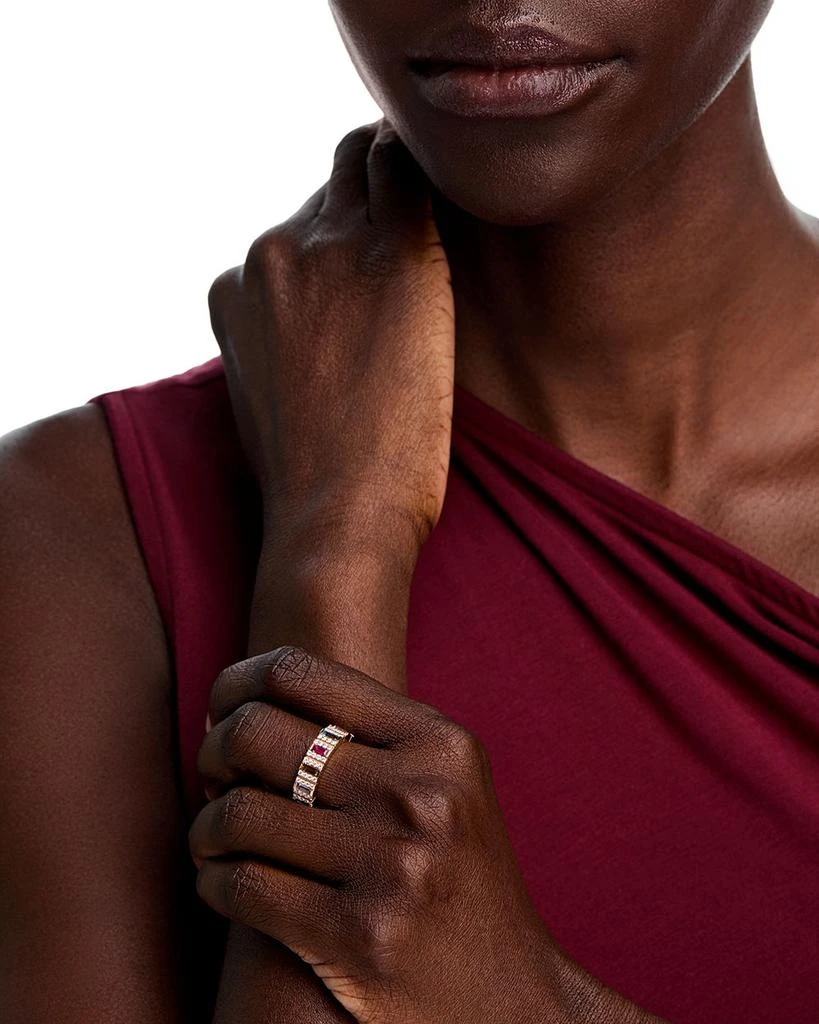 Roberto Coin 18K Rose Gold Obelisco Multi Stone 
Diamond Band 2