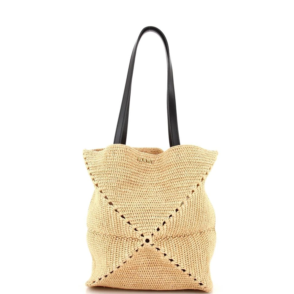 Loewe Puzzle Fold Tote Raffia Medium 3