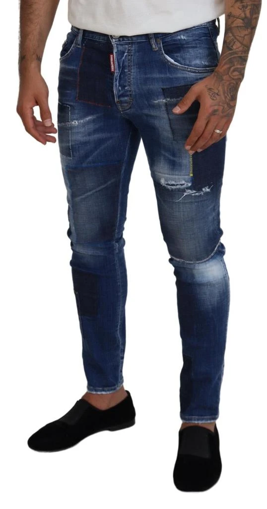 DSQUARED2 Dsqua²  Washed Patchwork Skinny Men  Men's Jeans 4