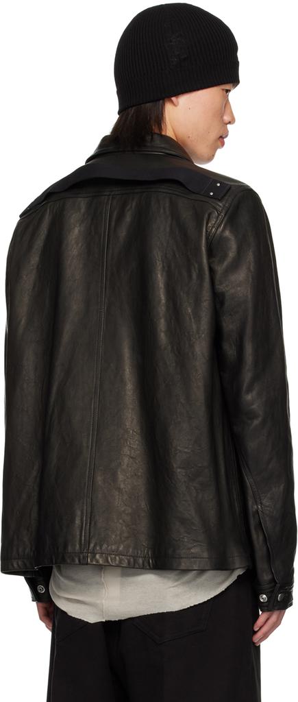 【関税・送料込】RICK OWENS Porterville Brad レザージャケット Rick Owens Black Porterville Brad Leather Jacket - Jackets