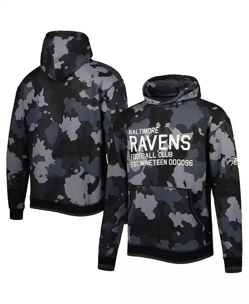 The Wild Collective Men's Black Baltimore Ravens Camo Pullover Hoodie 1