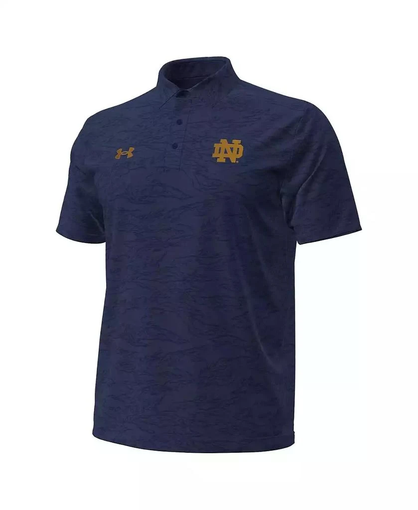 Under Armour Men's Navy Notre Dame Fighting Irish Drive Camo Jacquard Polo Shirt 3
