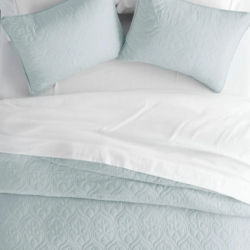 IENJOY HOME Damask Stitch Gray Quilt Coverlet Set Contemporary Ultra Soft Microfiber Bedding 11