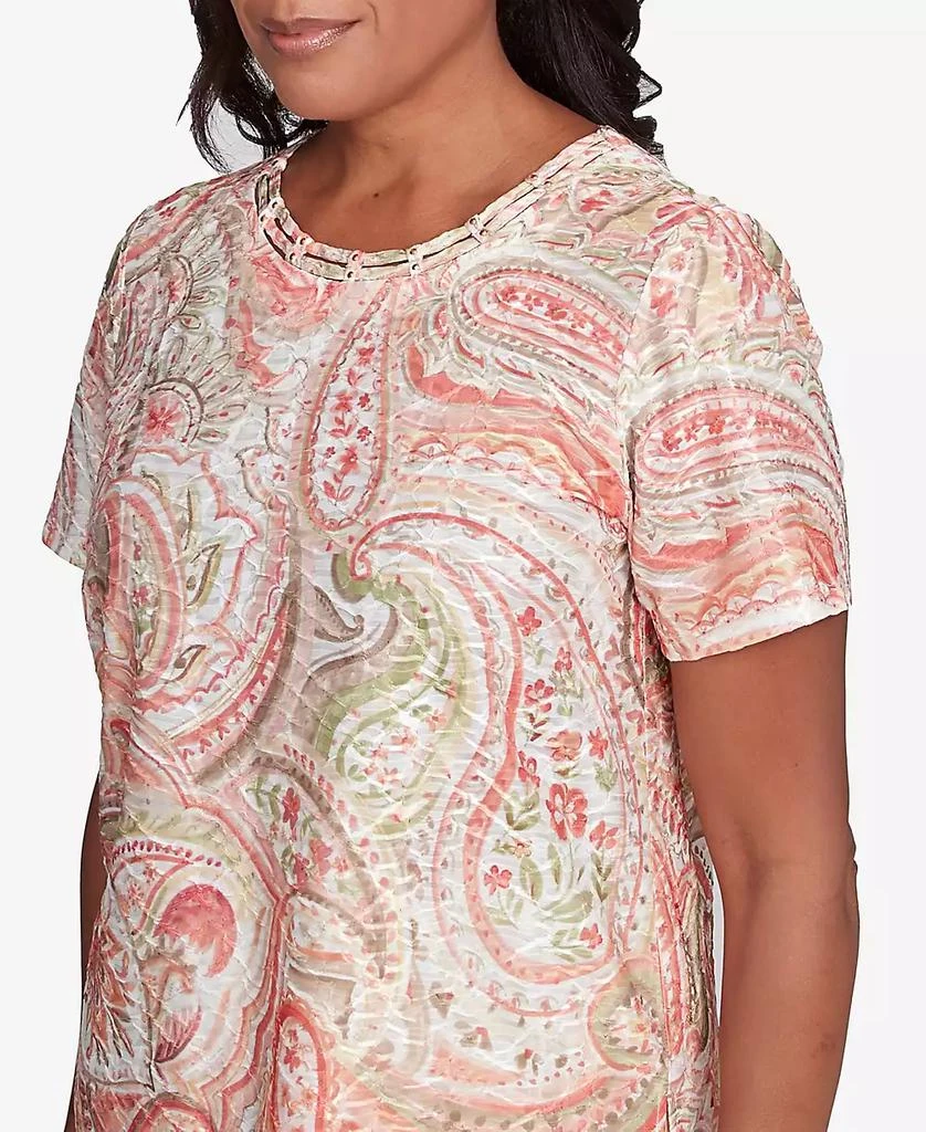 Alfred Dunner Women's Catalina Island Double-Knotted Paisley Top 5