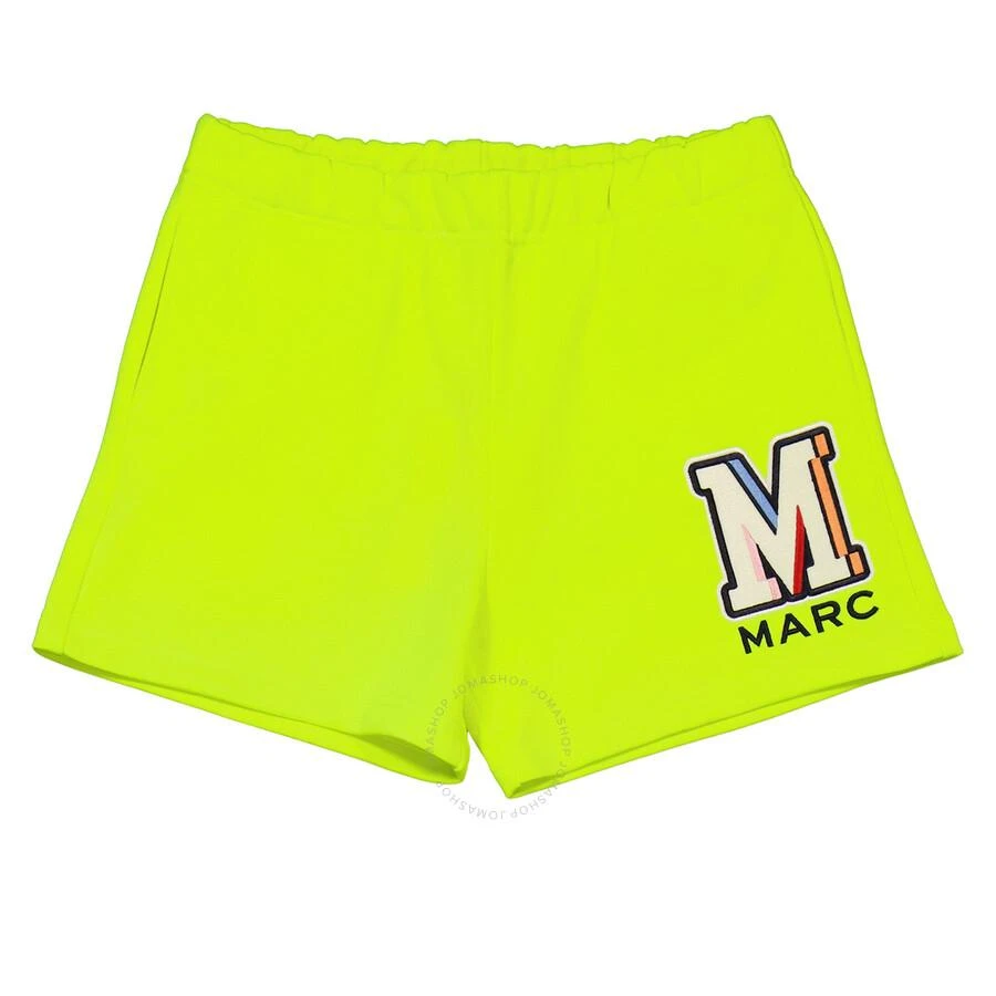 Marc Jacobs Girls Ochre Embroidered Fleece Logo Shorts 1