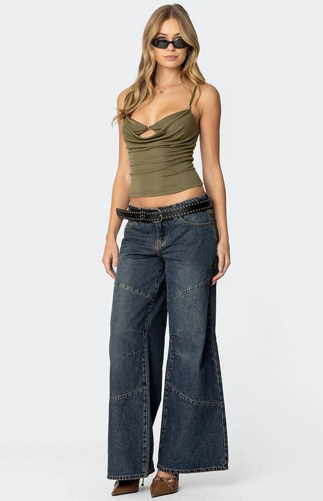 Edikted Layered Bra Cowl Neck Top 2