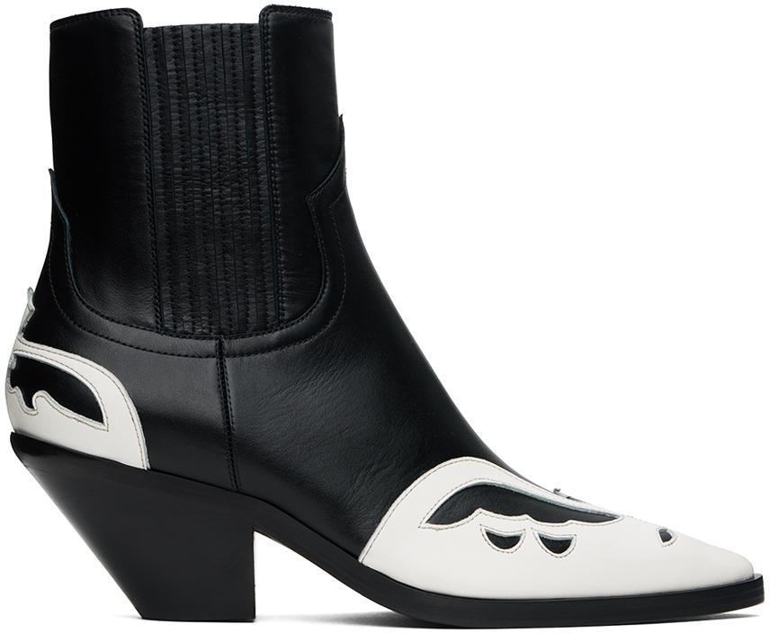 Enfants Riches Déprimés Black & White Midnight Cowboy Chelsea Boots