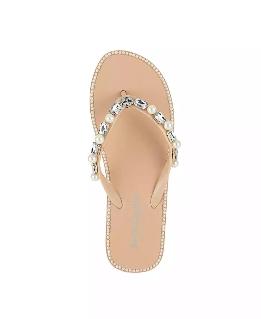 Juicy Couture Women's Sade 2 Embellished Flip Flop Sandals 4