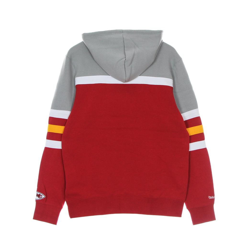 Mitchell Ness Men's Hoodie Nfl Head Coach Hoody Kanchi Grey/red
