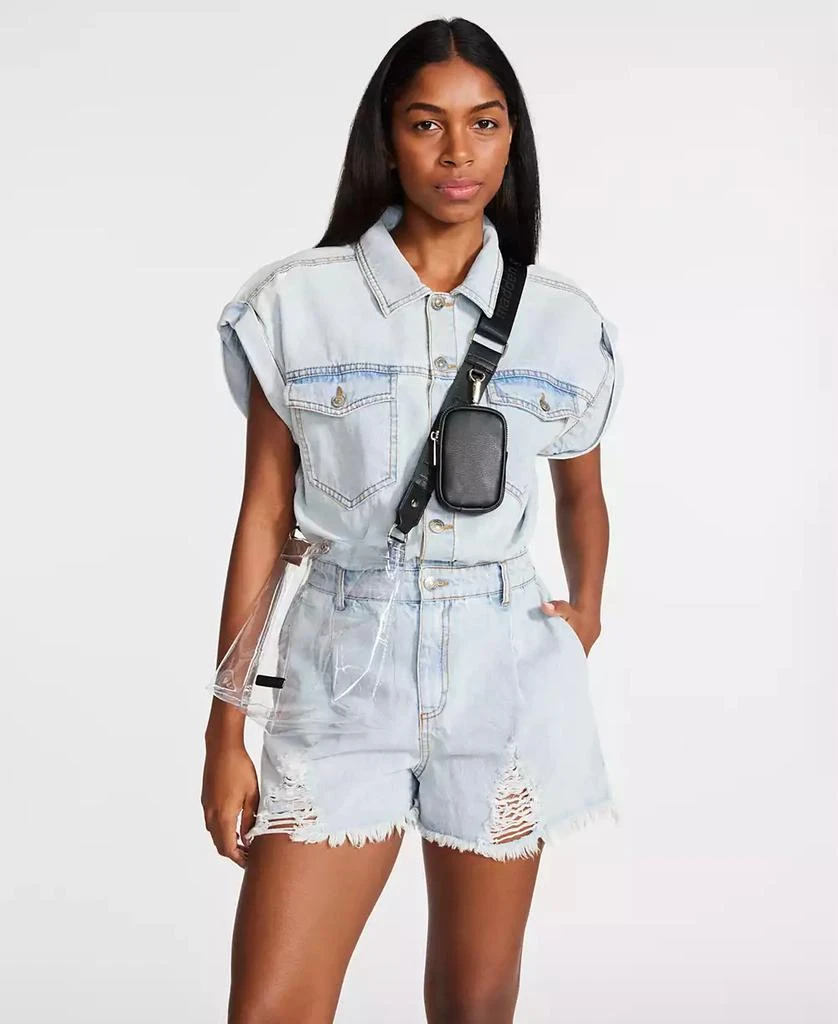 Madden Girl Maeve Clear Vinyl Small Crossbody Bag 5